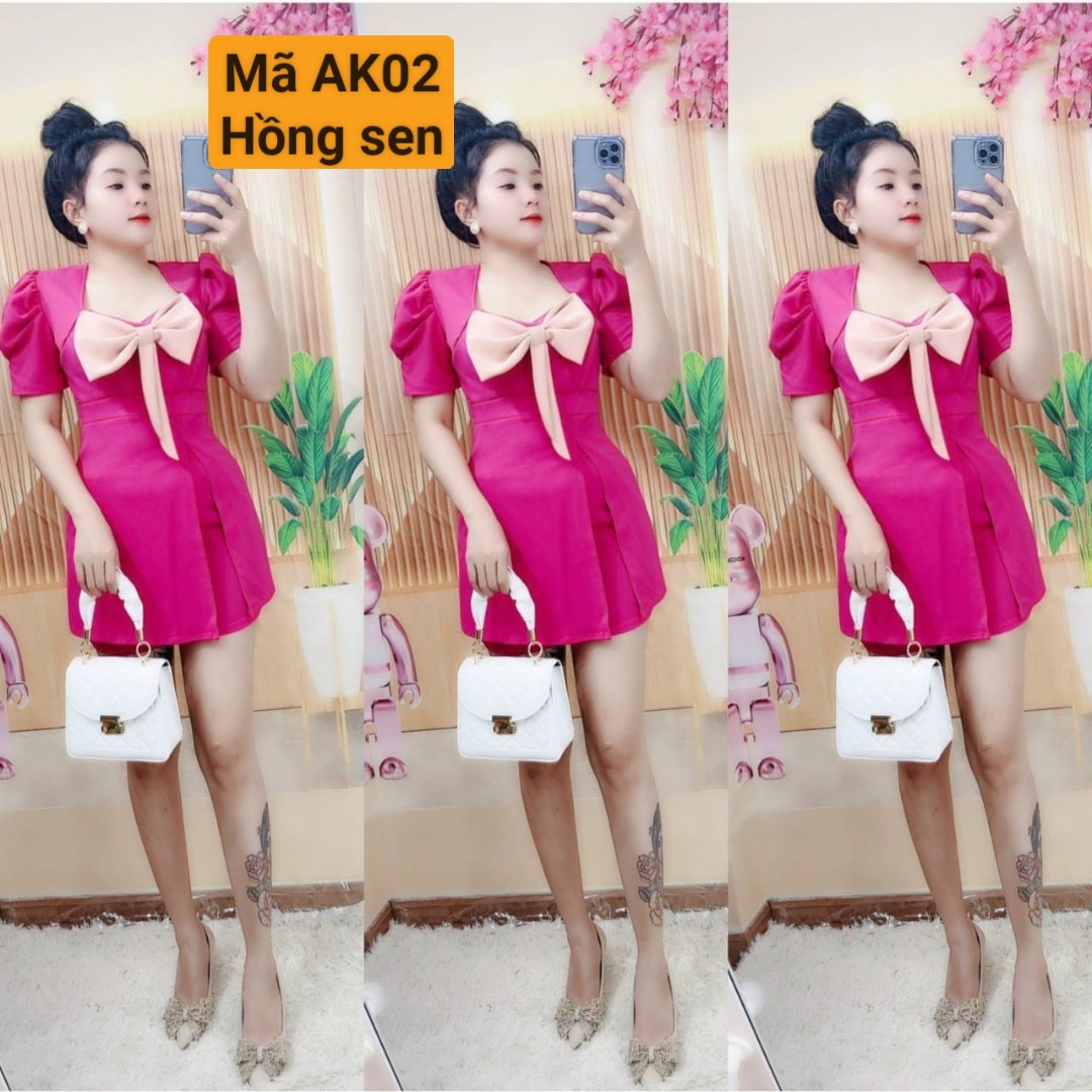 Sét đầm kèm quần-phối nơ dễ thương