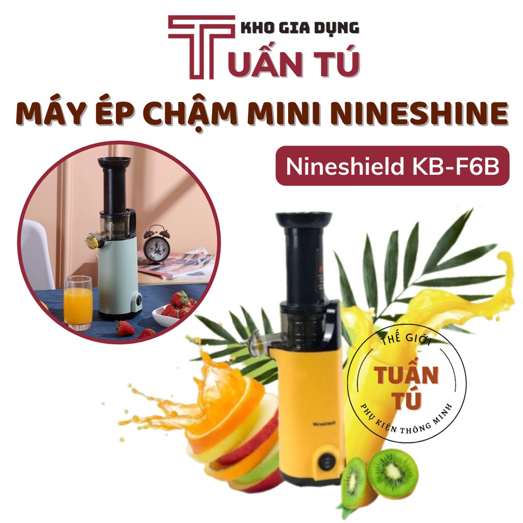 Máy ép chậm mini nineshield kb- f6b - ép kiệt bã rau củ quả - bảo hành 12 tháng - gia dụng tuấn tú