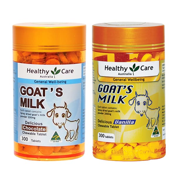 [ Hàng Úc] Sữa Dê Cô Đặc Dạng Viên Goat Milk Healthy Care Úc ( vị Vani và Chocolate)- 1988Home- Lazada