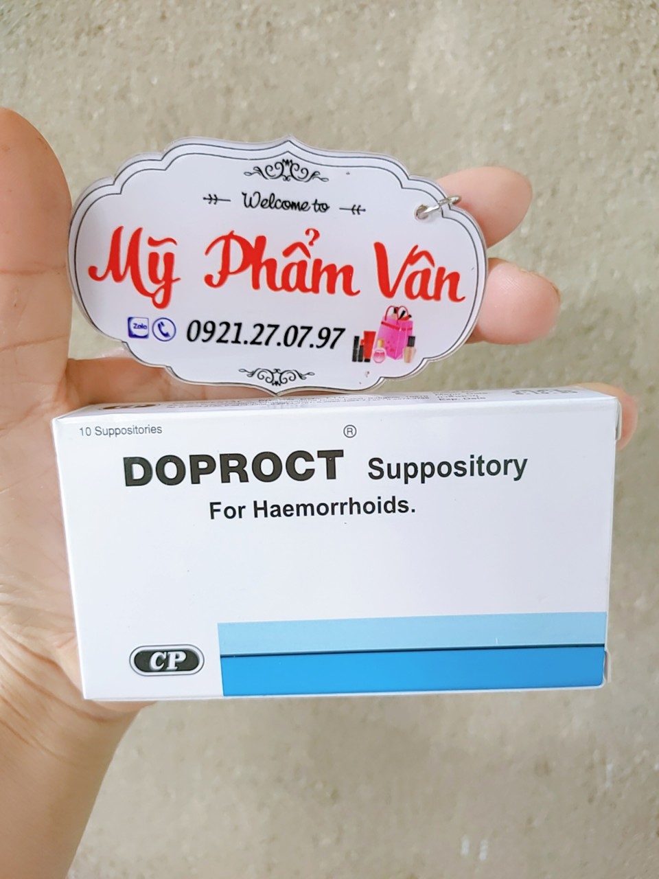 Viên đặt trĩ doproct hộp 10 viên-- thái lan