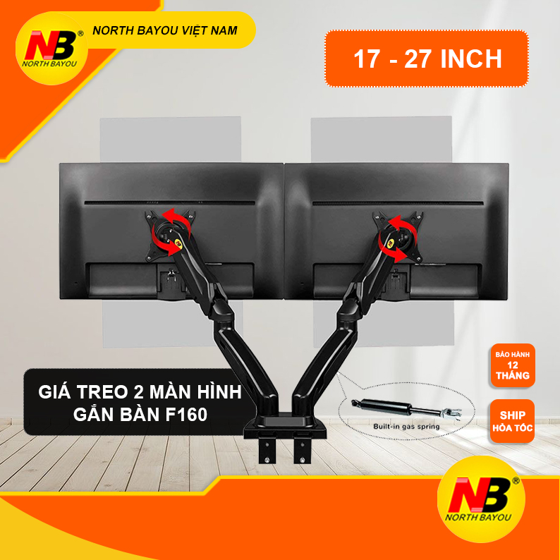 Giá Treo 2 Màn Hình Máy Tính  F160 (17-27inch)