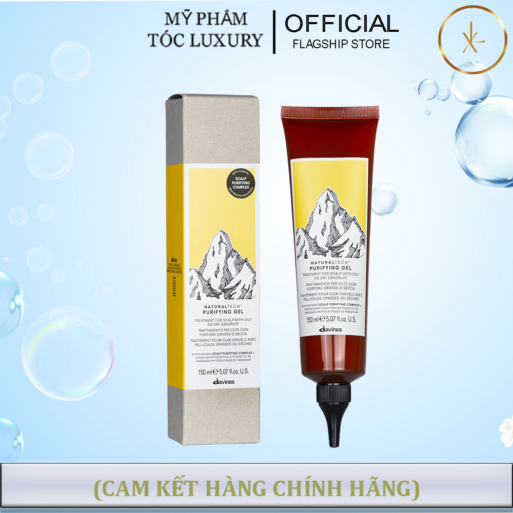 Gel giảm gầu davines purifying anti-dandruff gel 150ml