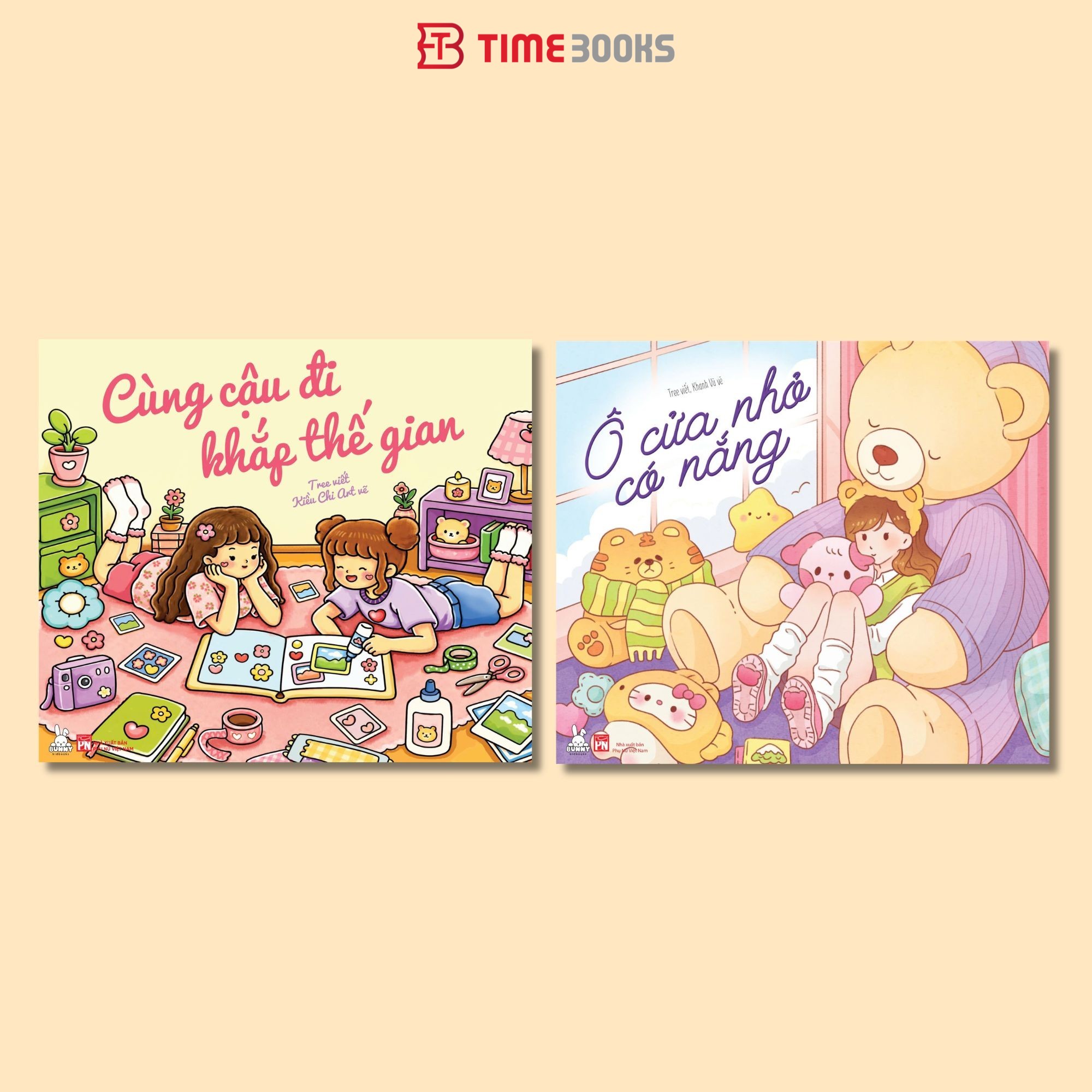 Combo 2 cuốn tô màu Cùng Cậu Đi Khắp Thế Gian + Ô Cửa Nhỏ Có Nắng