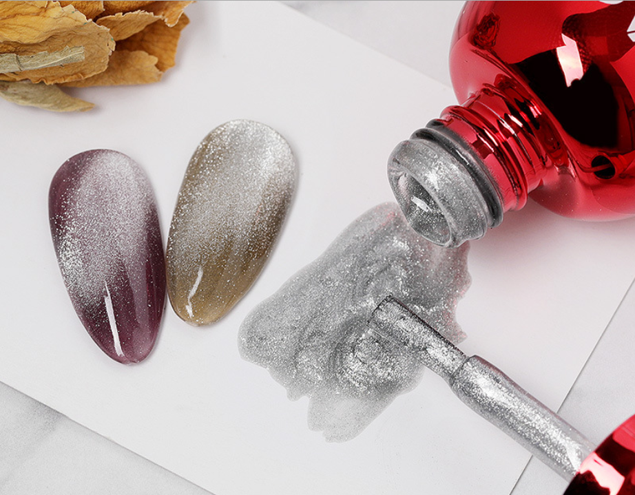 Top mắt mèo kim cương màu vàng - bạc - xanh ( AS VỎ ĐỎ chính hãng )