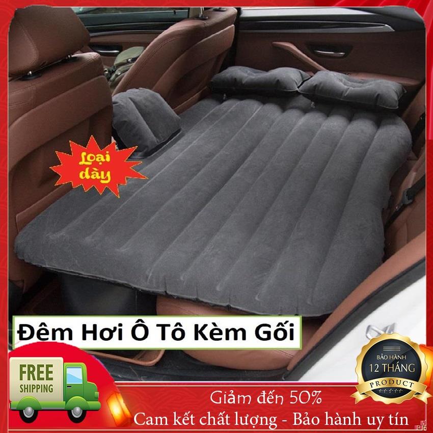 Đệm Hơi Ô Tô Cao Cấp - LOẠI DÀY, CHỐNG SAY XE, Van Bơm Xả Khí Nhanh, Gấp Gọn Khi Không Dùng - Giường Đệm, Nội Thất Ô Tô, đệm hơi ô tô vải dù - BIG SALE 50% - SUMO