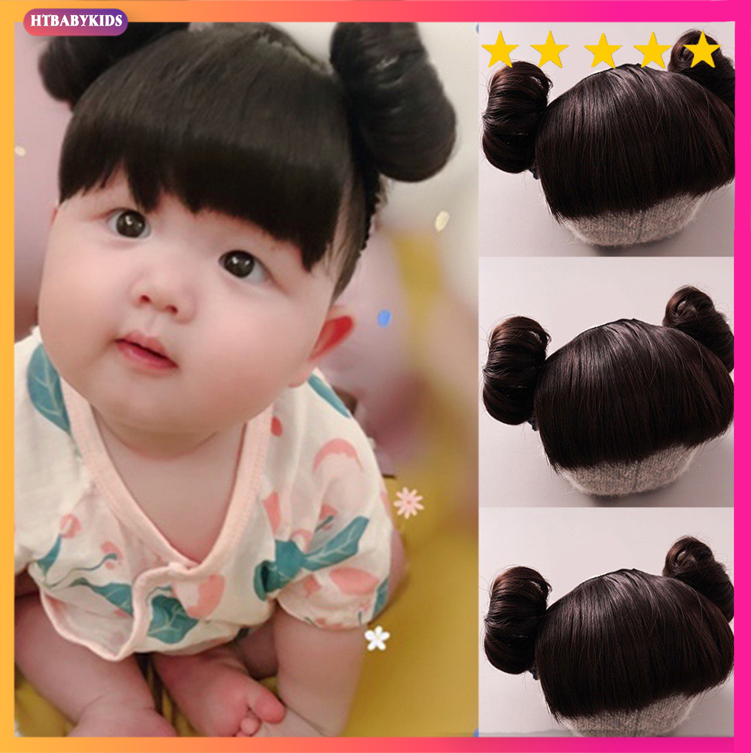 Tóc giả thời trang dễ thương cho bé gái