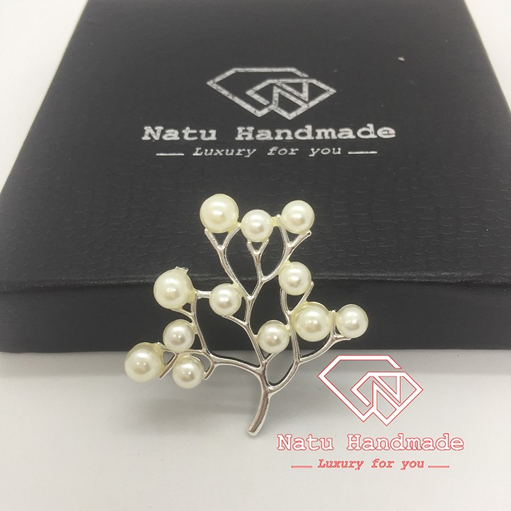 Nguyên liệu làm hoa cài áo- hoa cài tóc handmade - Cành ngọc mạ kim làm hoa cài áo loại đẹp - Canhngoc1