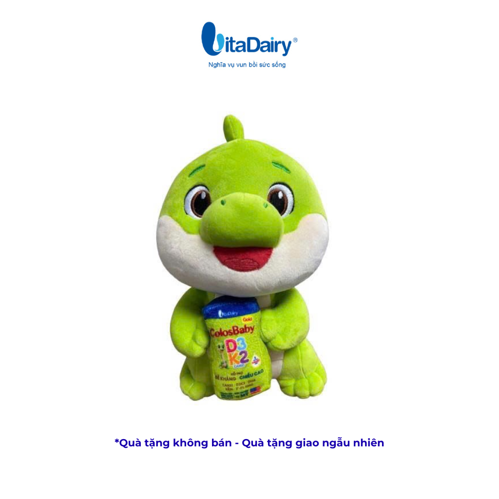 [QUÀ TẶNG KHÔNG BÁN] Gấu bông khủng long ôm hộp sữa đáng yêu