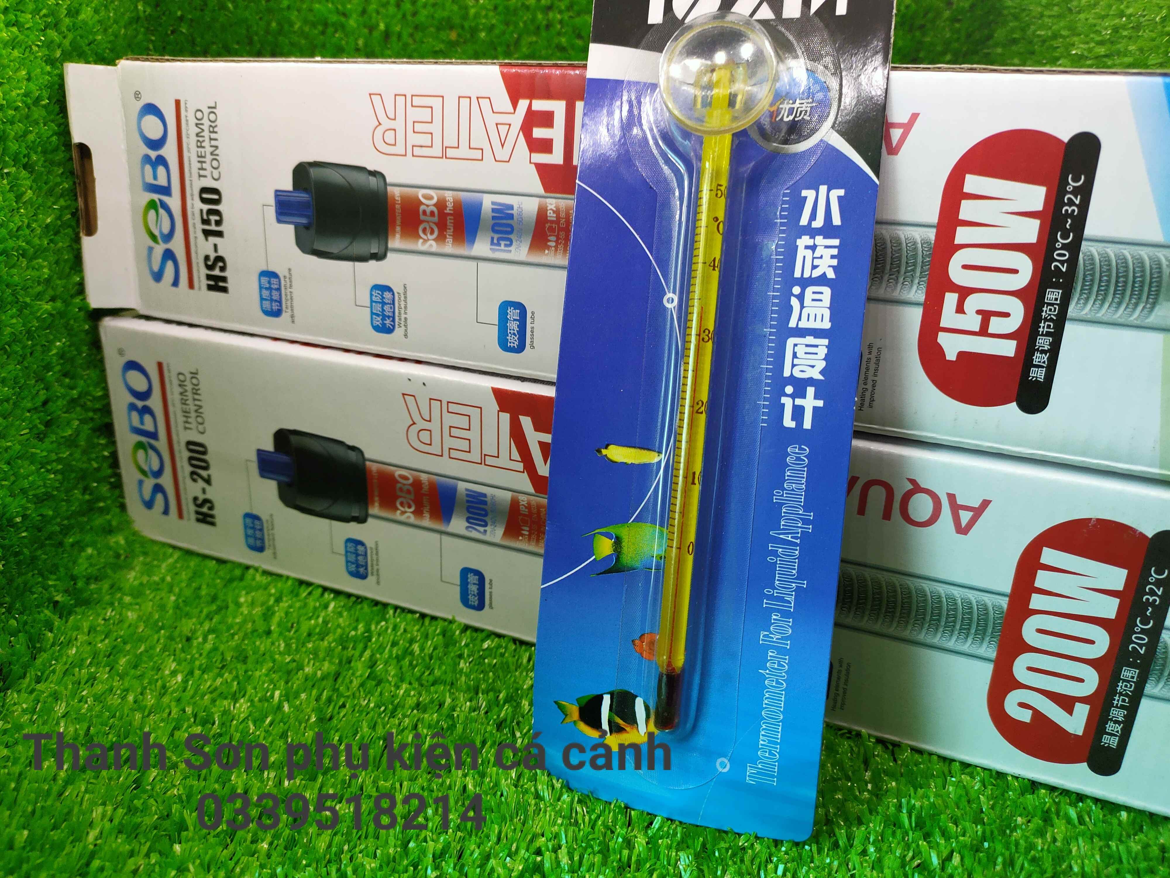 Cây Sưởi Hồ Cá SoBo SH- 300w + Cây Nhiệt Độ