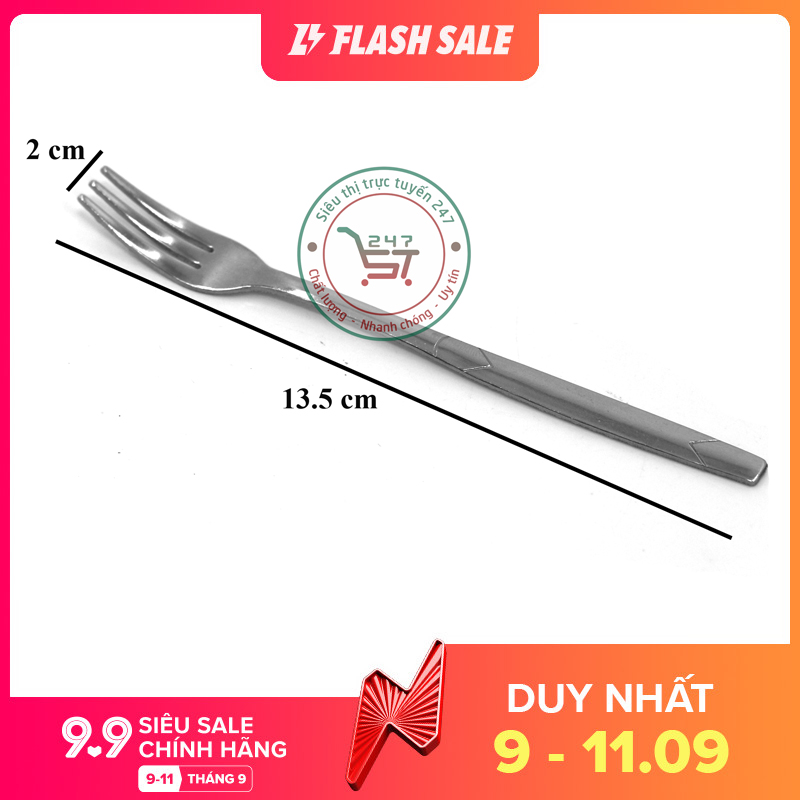 Nĩa ăn ốc 3 chia dày đẹp xiên thức ăn chất liệu inox sáng bóng