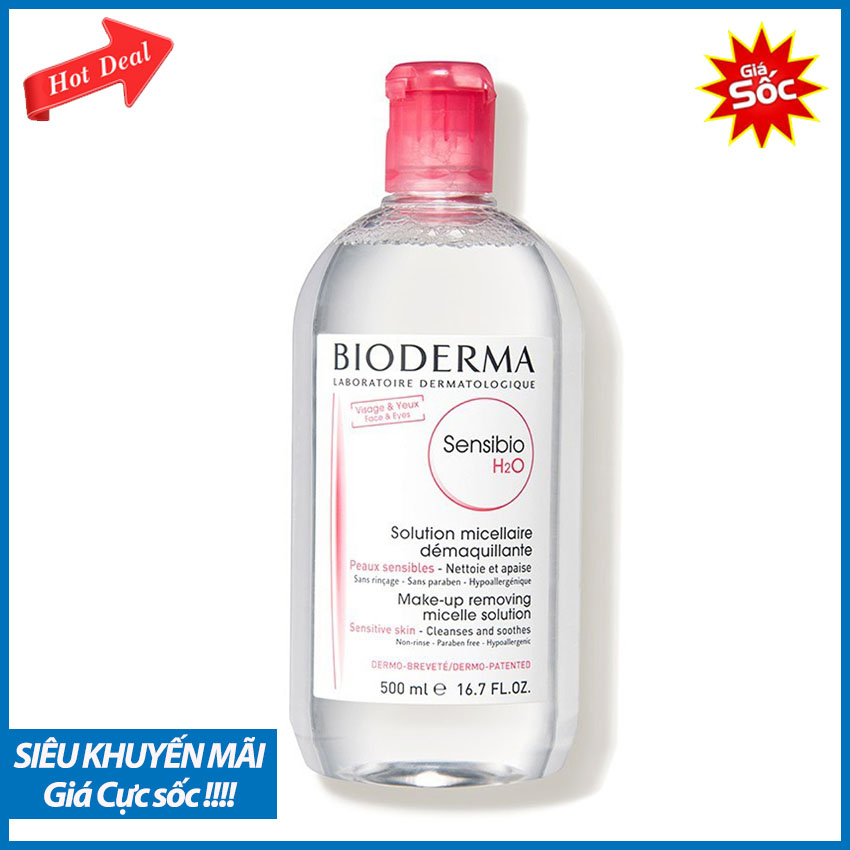[HÀNG XỊN] NƯỚC TẨY TRANG DÀNH CHO DA KHÔ - 500ML; Giúp làm sạch sâu lỗ chân lông, lớp trang điểm hằng ngày; giúp chống oxi hóa, giảm viêm và làm chậm quá trình lão hóa da