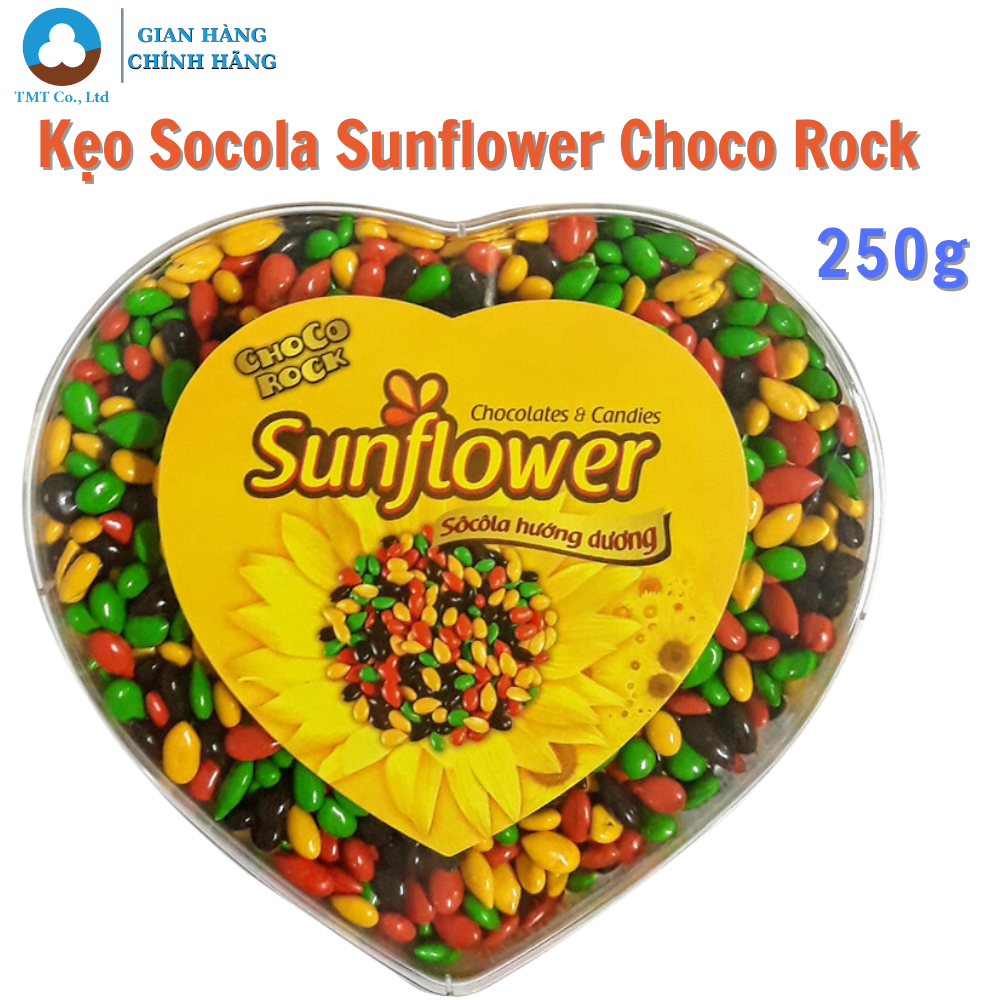 Kẹo Socola Sunflower Choco Rock 250g, hộp trái tim