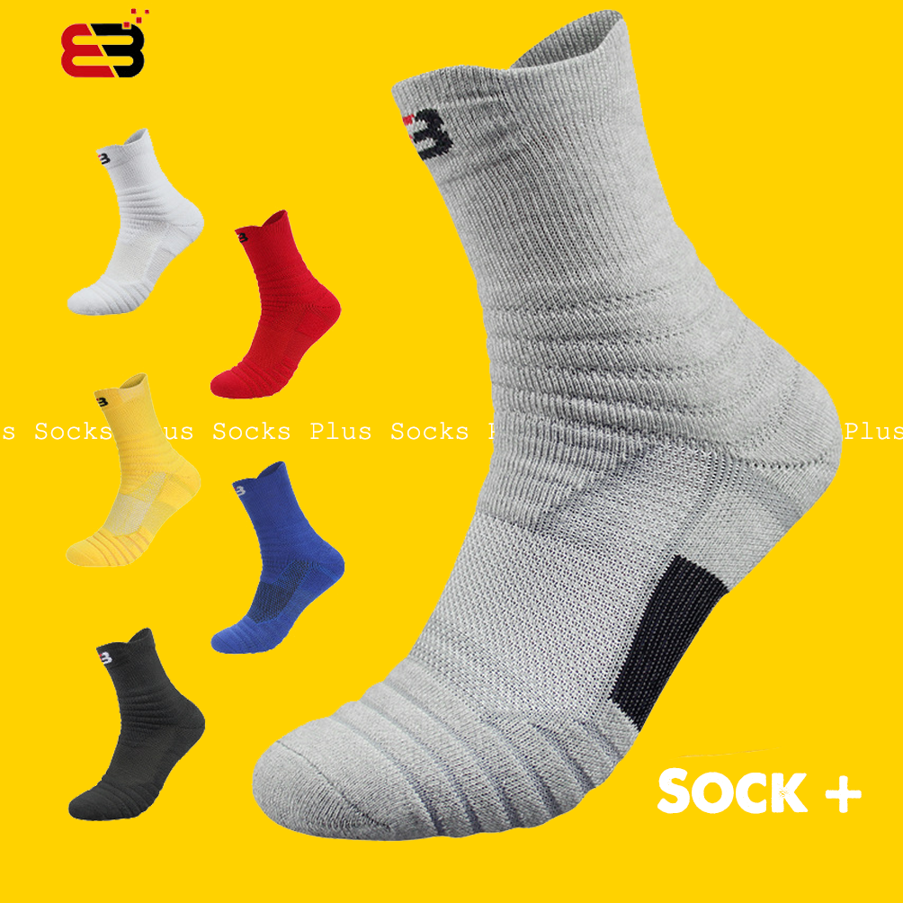 [Chính hãng] Vớ thể thao trung cổ Sport 8 dày dặn ôm chân 4 chiều chống trơn chống va đập ( vớ tập luyện, vớ bóng rổ, vớ đá bóng,..) size 38-44