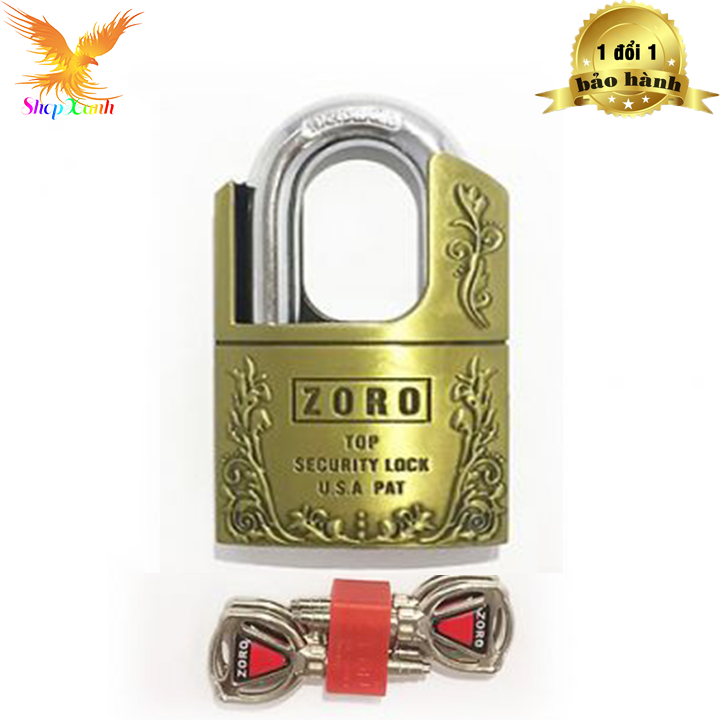 Ổ khóa zoro size đại 6p chống cắt hoa văn_ shopxanh pro