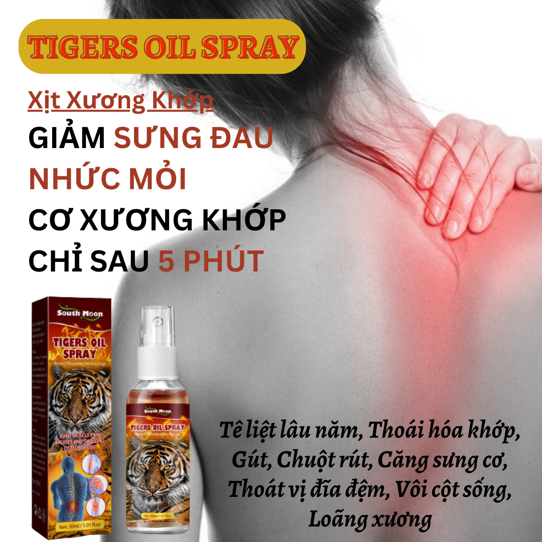 Xịt xoa bóp giảm đau xương khớp, giảm đau vai gáy, hỗ trợ giảm đau các trường hợp tê thấp, đau nhức, giảm đau lưng, đau dây thần kinh toạ, giảm đau do viêm khớp, đau khớp, đau cơ, đau dây chằng, thâm tím bong gân