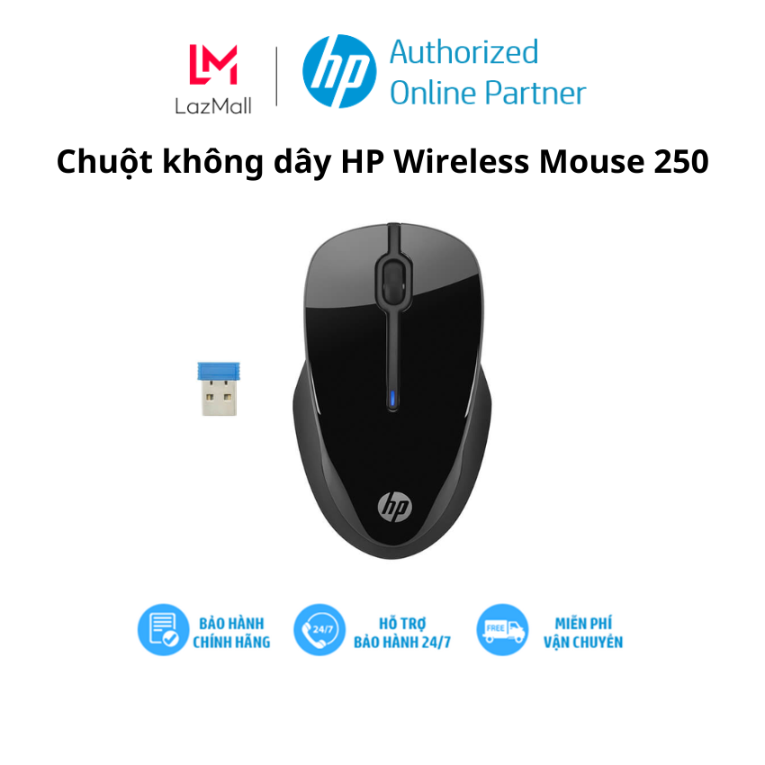 Chuột không dây HP Wireless Mouse 250 - Hàng chính hãng