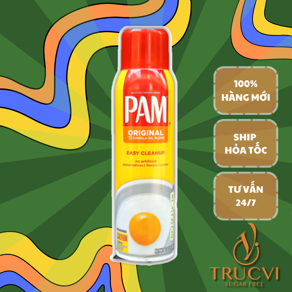 Dầu pam dạng xịt 0 calo [bán chạy năm 2024] [ăn kiêng, tiểu đường, eat clean, keto ,gymer]