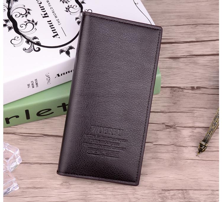 Ví dài nam da,  Bóp Nam da WOERFU- Ví bóp tiền nam da - Ví nam đẹp công sở  (Ví dài cầm tay DBD01)