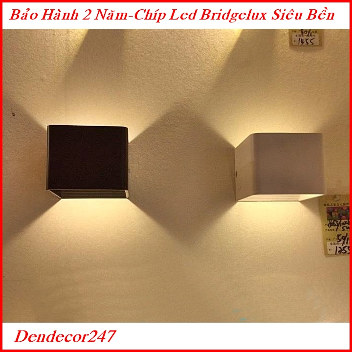 Đèn tường led hắt sáng 2 đầu-ánh sáng vàng ấm_loại tia sáng cố định
