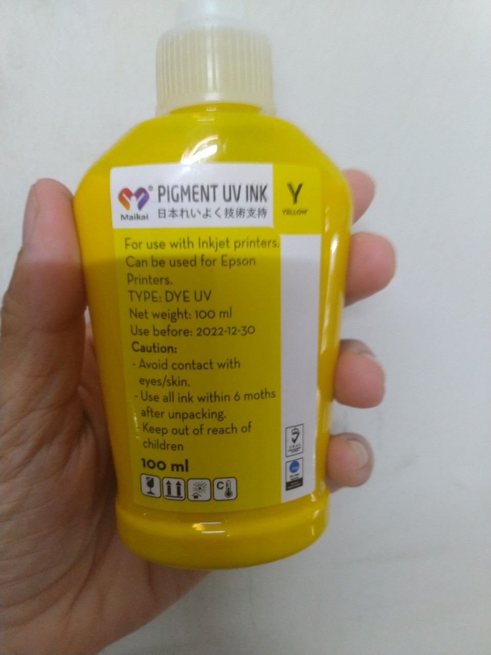 Mực in pigment UV bộ 6 màu dành máy in Epson