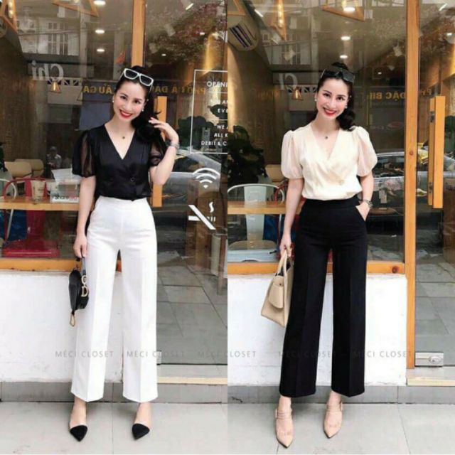 Quần ống suông dài vải tuyết mưa cực đẹp siêu hot hit, quần vải ống rộng suông Khóa sườn cực đẹp , phối đồ sang chảnh, giá hấp dẫn