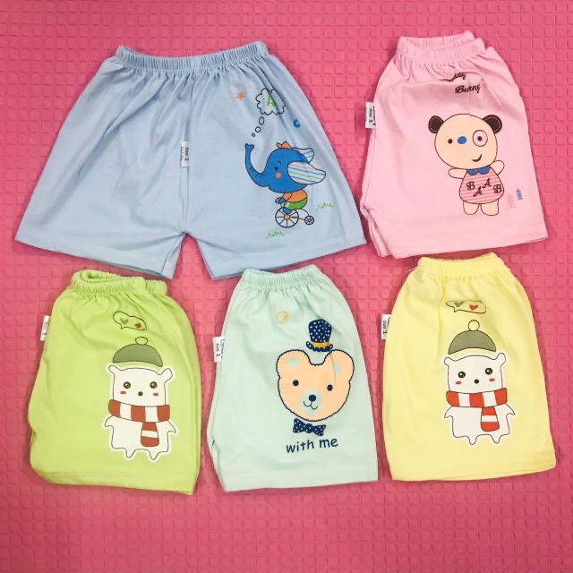 Quần cộc sơ sinh cotton 3-11kg / quần đùi cho bé sơ sinh