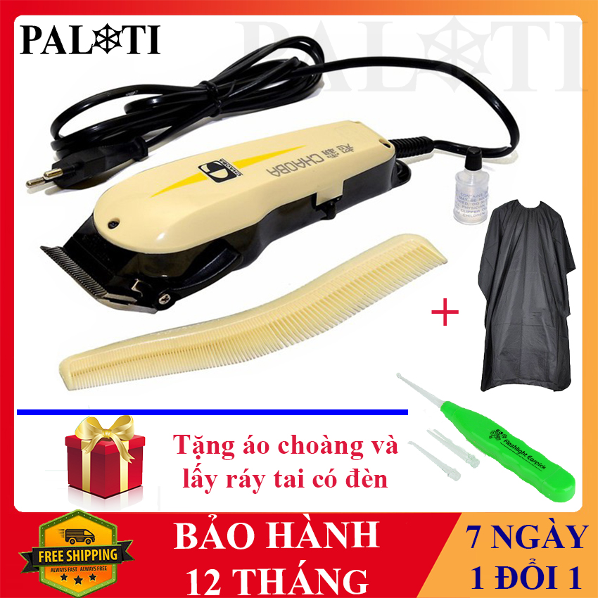 Tông đơ cắt tóc có dây Chaoba 808 Tặng kèm lược, áo choàng và lấy ráy tai có đèn - Tăng đơ cắt tóc