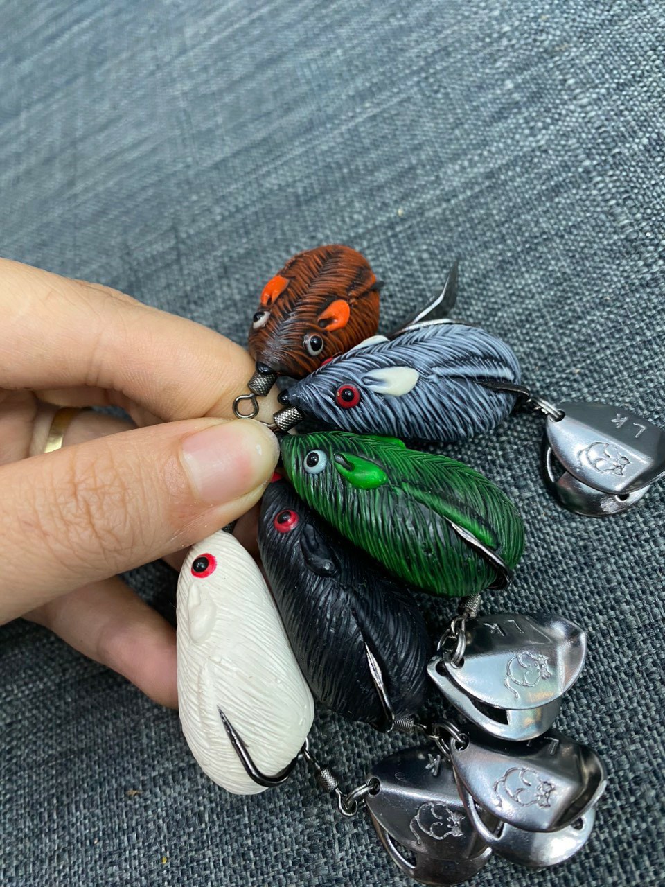 Mồi câu lure Chuột Lk Hòa size M nặng 8g lưỡi BKK action nổi