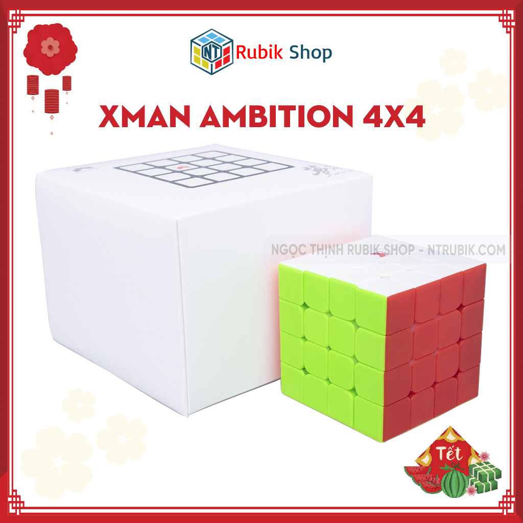 [Hoàn tiền 10%][Siêu phẩm] Rubik 4x4x4 QiYi Xman Ambition M stickerless (Có Nam Châm)