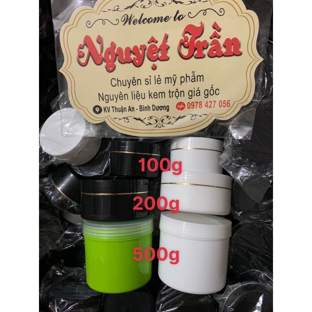 Sỉ hũ nhựa đựng kem 100g,200g,500g