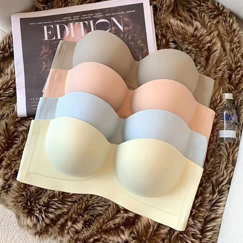 Strapless liền mạch Push-up của phụ áo ngực mà không có vòng thép chống chảy xệ chống trượt sexy đẹp trở lại Sling đồ lót
