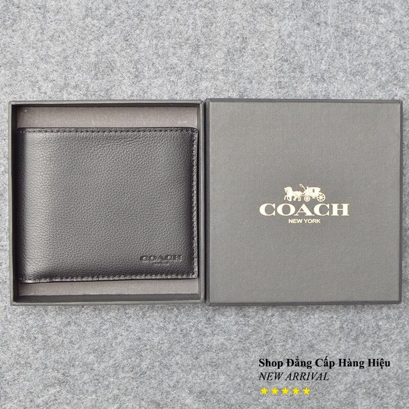 Ví coach nam f75084 authentic màu đen