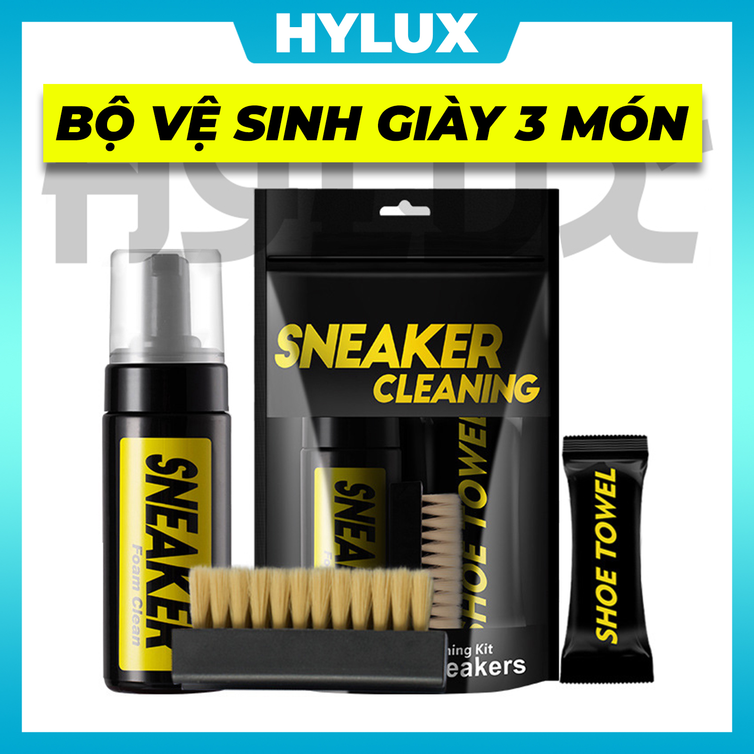Bộ vệ sinh giày 3 món sneaker clean cao cấp, tiện lợi - vệ sinh giày hylux