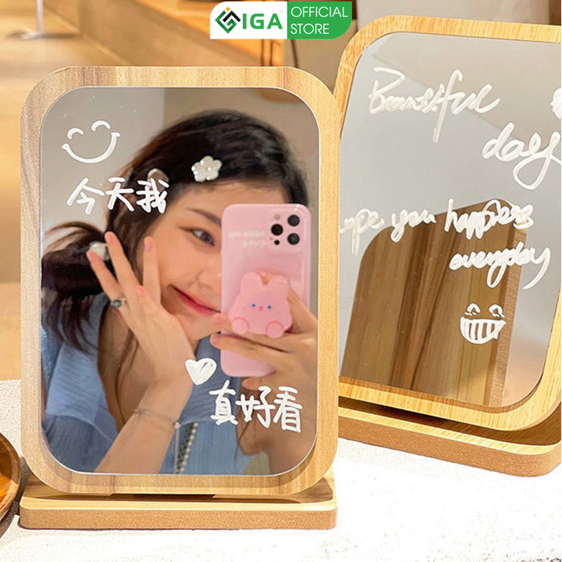 Gương soi gương trang điểm igea gỗ để bàn b mirror - gp120