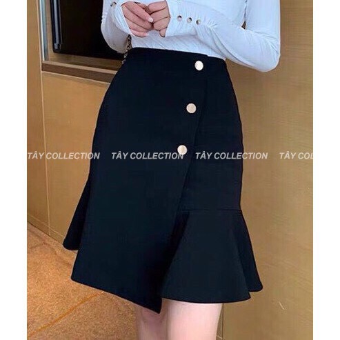 Chân Váy Suông Đuôi Cá Phối Vạt Chéo Tây Collection 2021