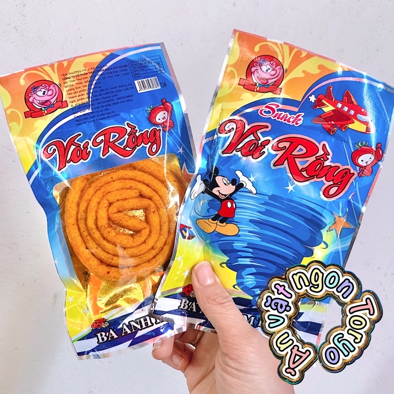 Snack vòi rồng chua cay, cay cay xé miếng, đồ ăn vặt tuổi thơ