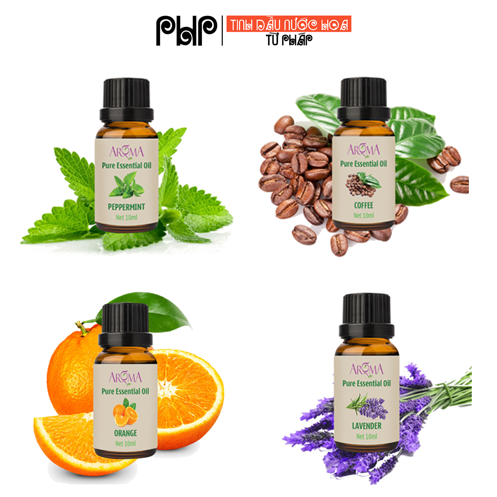 Tinh dầu Aroma nguyên chất 10ml thiên nhiên thơm phòng khử mùi
