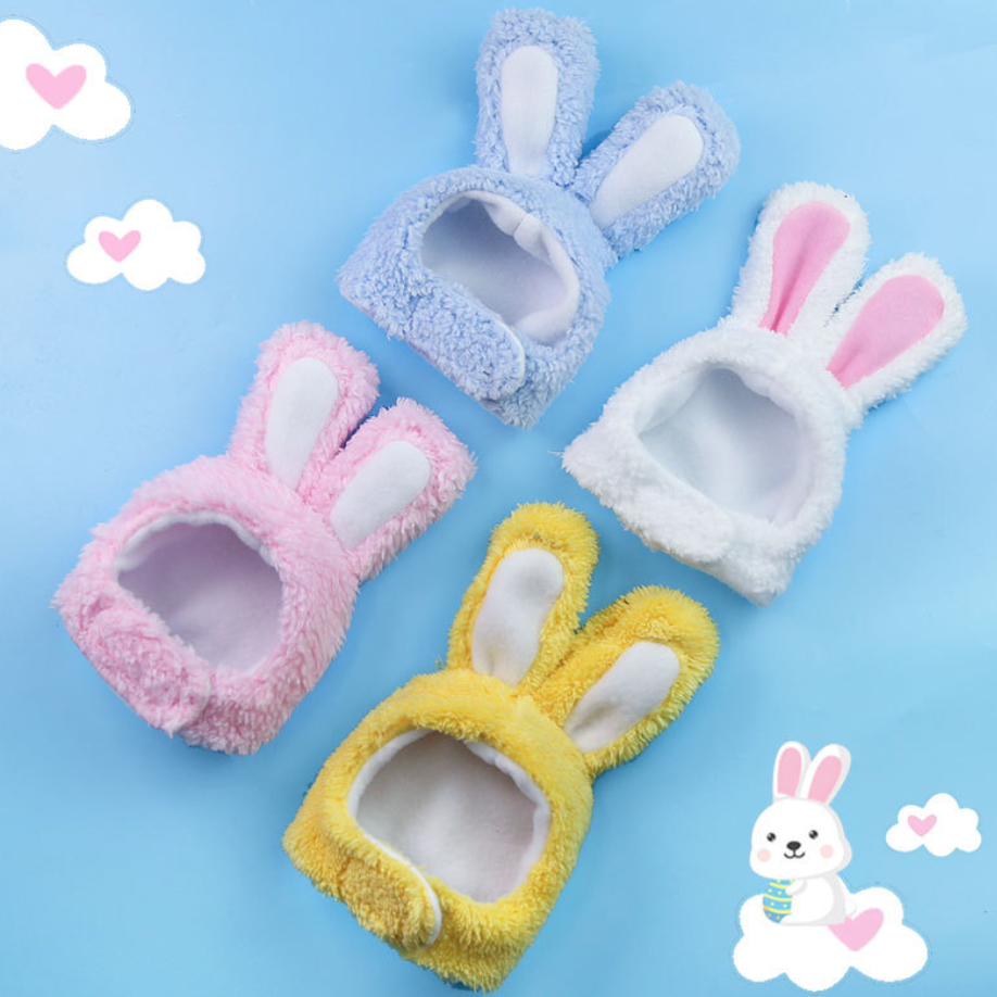 Mũ lông tai thỏ cho thú cưng siêu cute, nón cho chó mèo