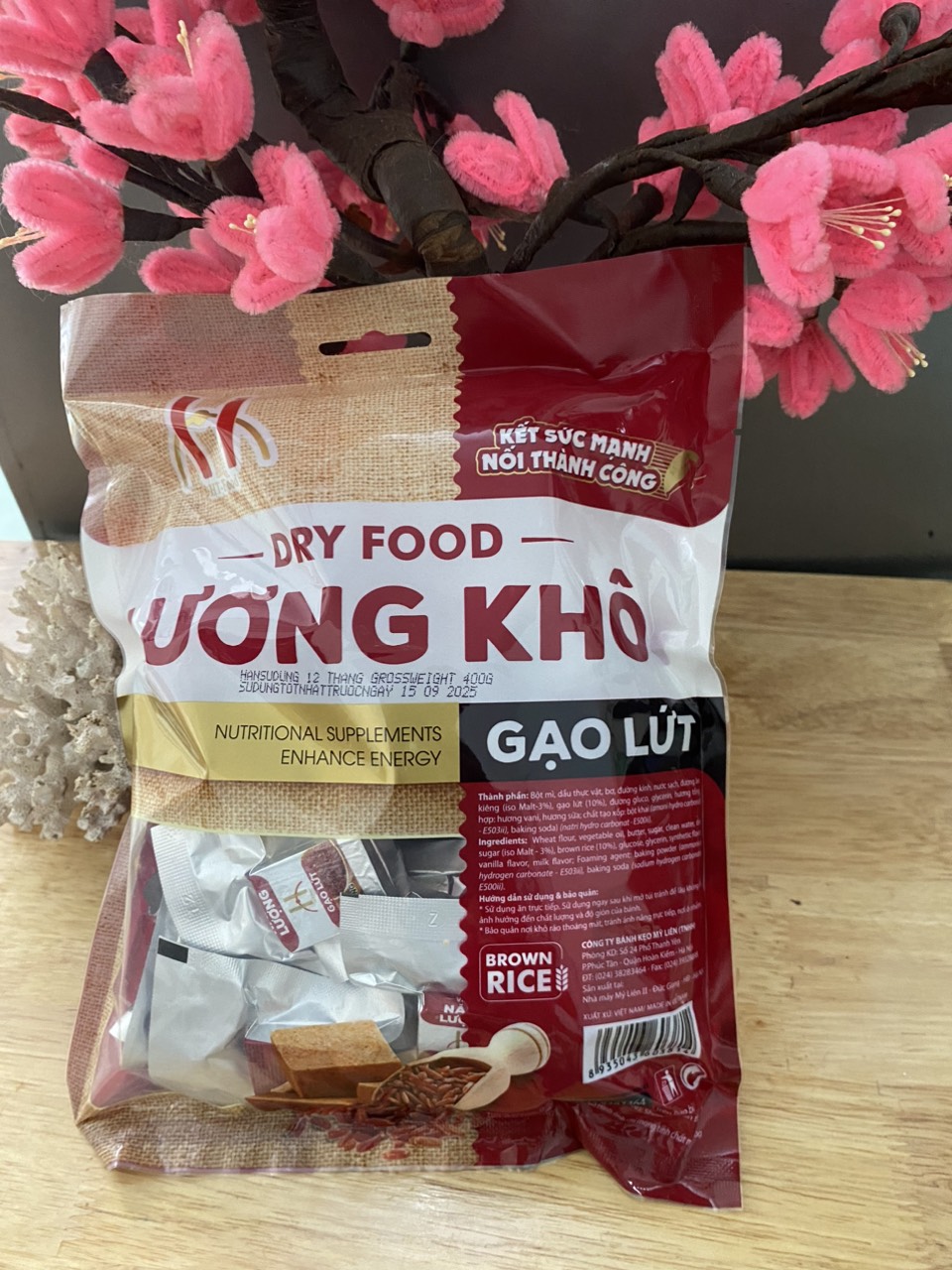 Viên Năng Lượng 200g vị Gạo Lứt. Cho người ăn kiêng. Brown Rice