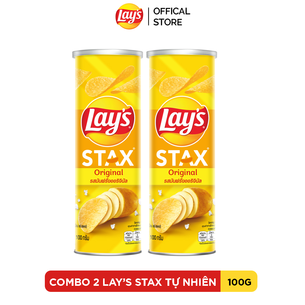 - combo 2 lay's stax 103g vị tự nhiên