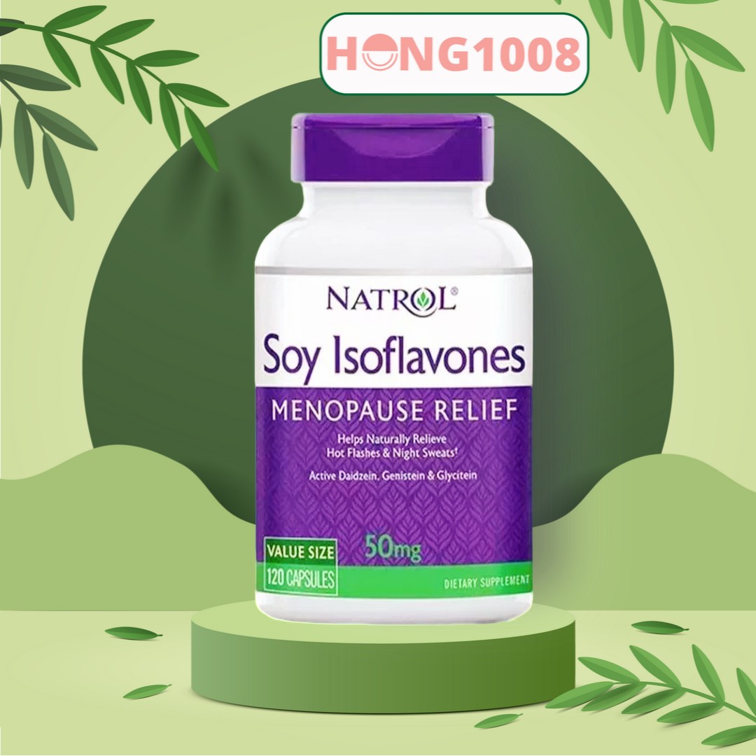 Viên Uống Soy Isoflavones Mầm Đậu Nành Cho Nữ Của Mỹ 120 viên - Mầm Đậu Nành Natrol Menopause Relief 50mg - Shop Hong1008