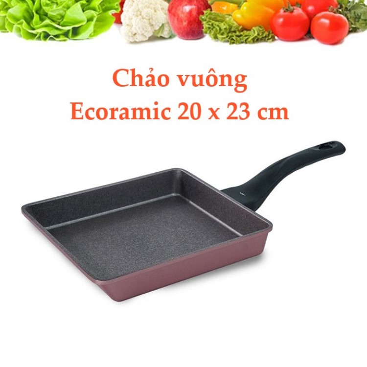 [XẢ HÀNG] Chảo vuông chống dính 20 x 23 cm công nghệ đúc nguyên khối Hàn Quốc