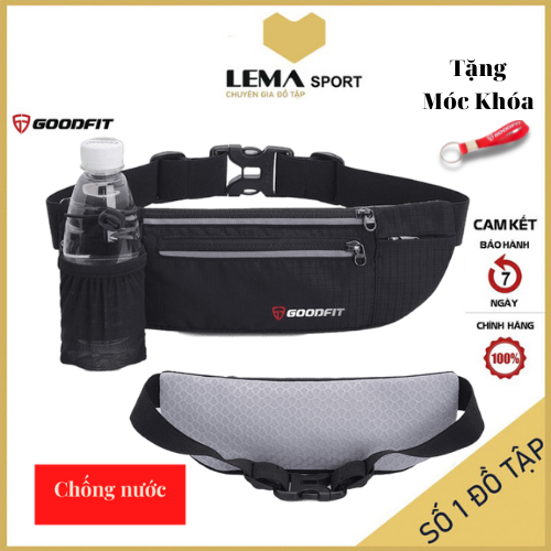 Túi đeo hông, đai đeo bụng chạy bộ có ngăn đựng nước GoodFit GF108RB - Lema Sport