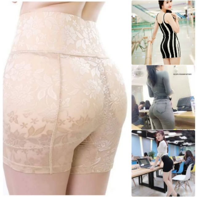 Quần độn mông, độn hông gen bụng ren hoa cạp cao hàng đẹp