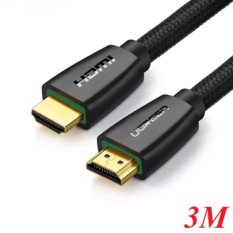 Ugreen 40411 3m màu đen cáp tín hiệu hdmi chuẩn 2.0 hỗ trợ phân giải 4k hd118