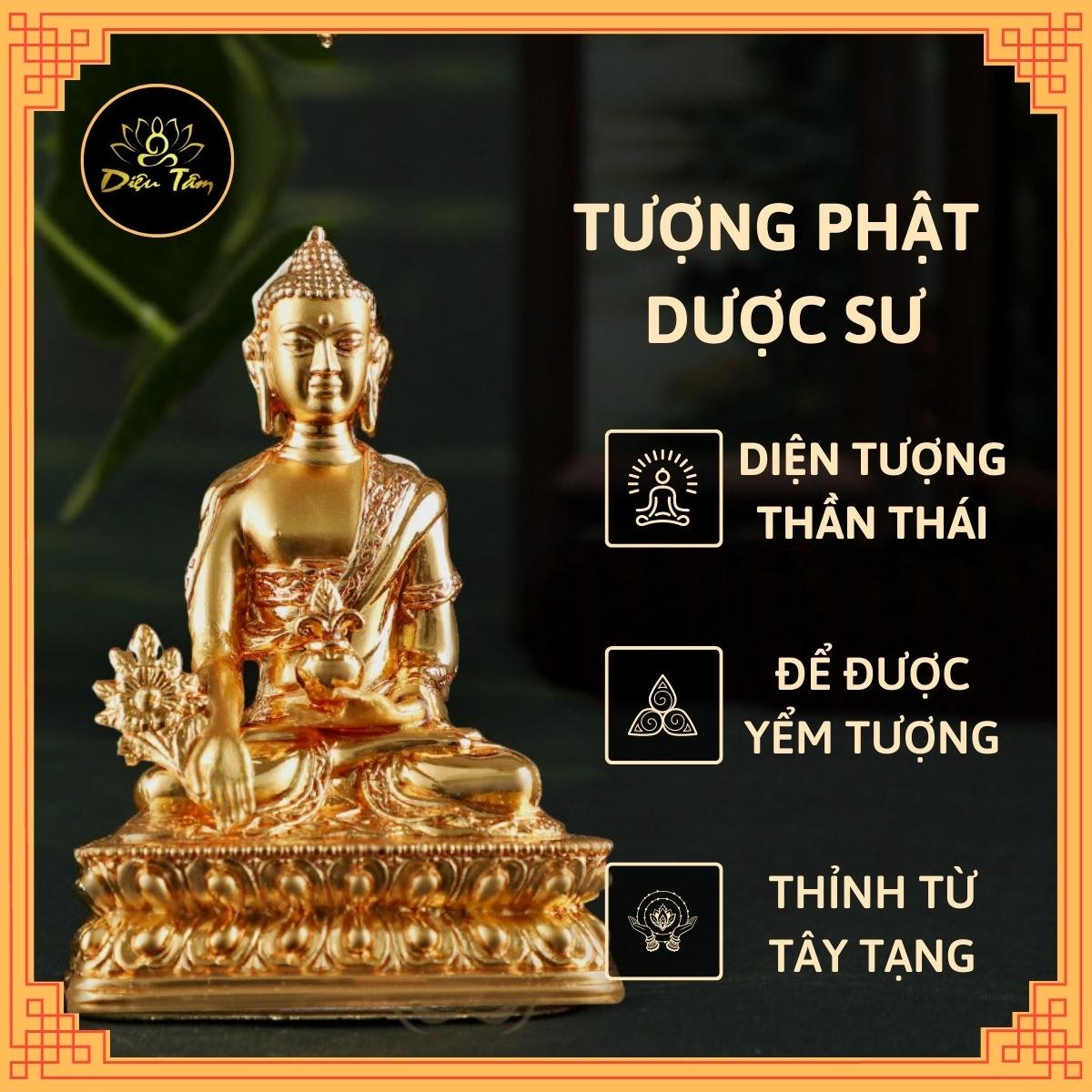 Tượng phật tượng Dược Sư tượng mật tông đồ thờ cúng phong thủy shop Diệu Tâm