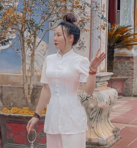 Đồ lam đi chùa nữ - bộ đi lễ chùa đẹp cao cấp trang nhã vải lụa truyền thống 2023 dành cho phật tử đồ lam nữ đi chùa bigsize