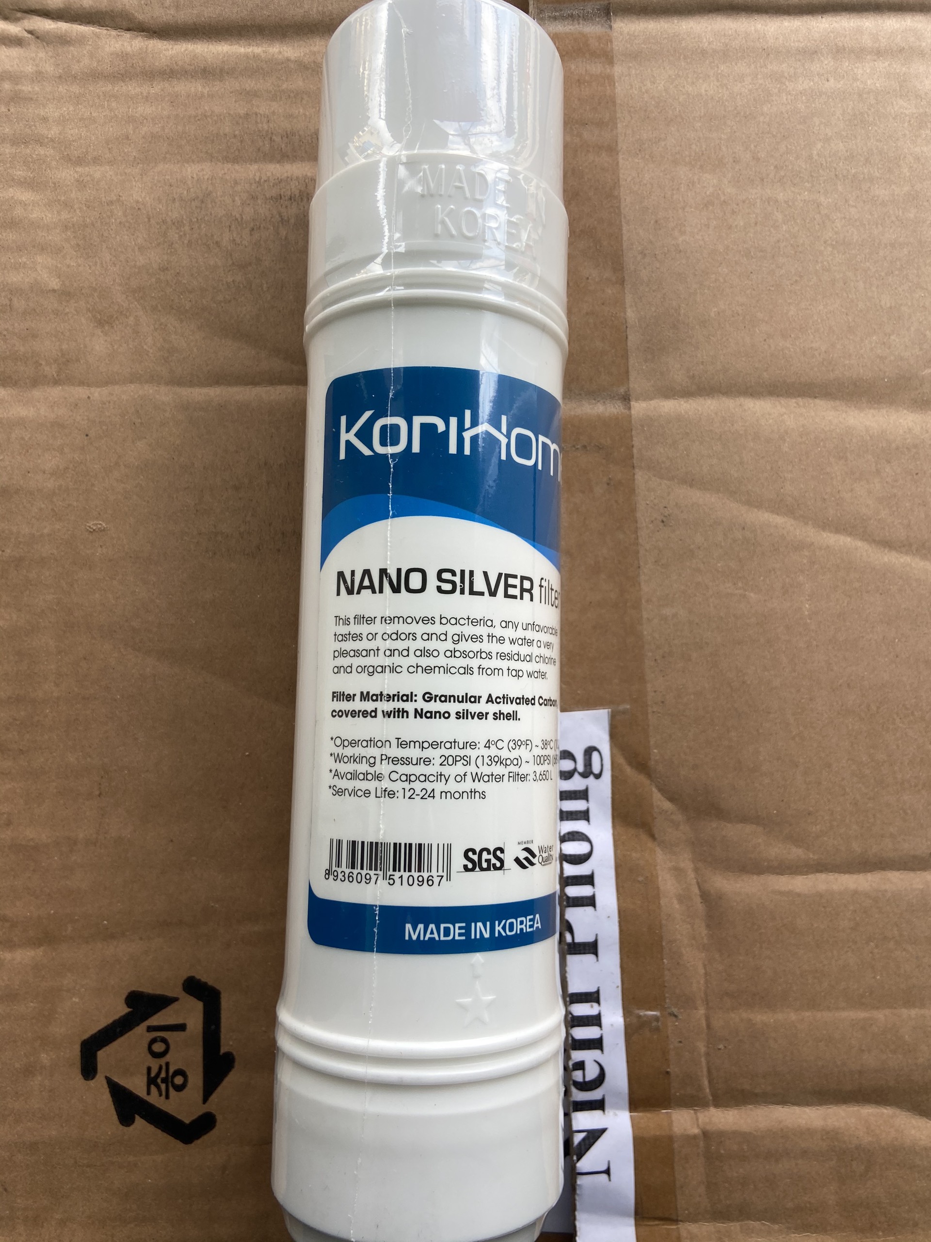 Lõi Lọc Nước Korihome - Nano Silver