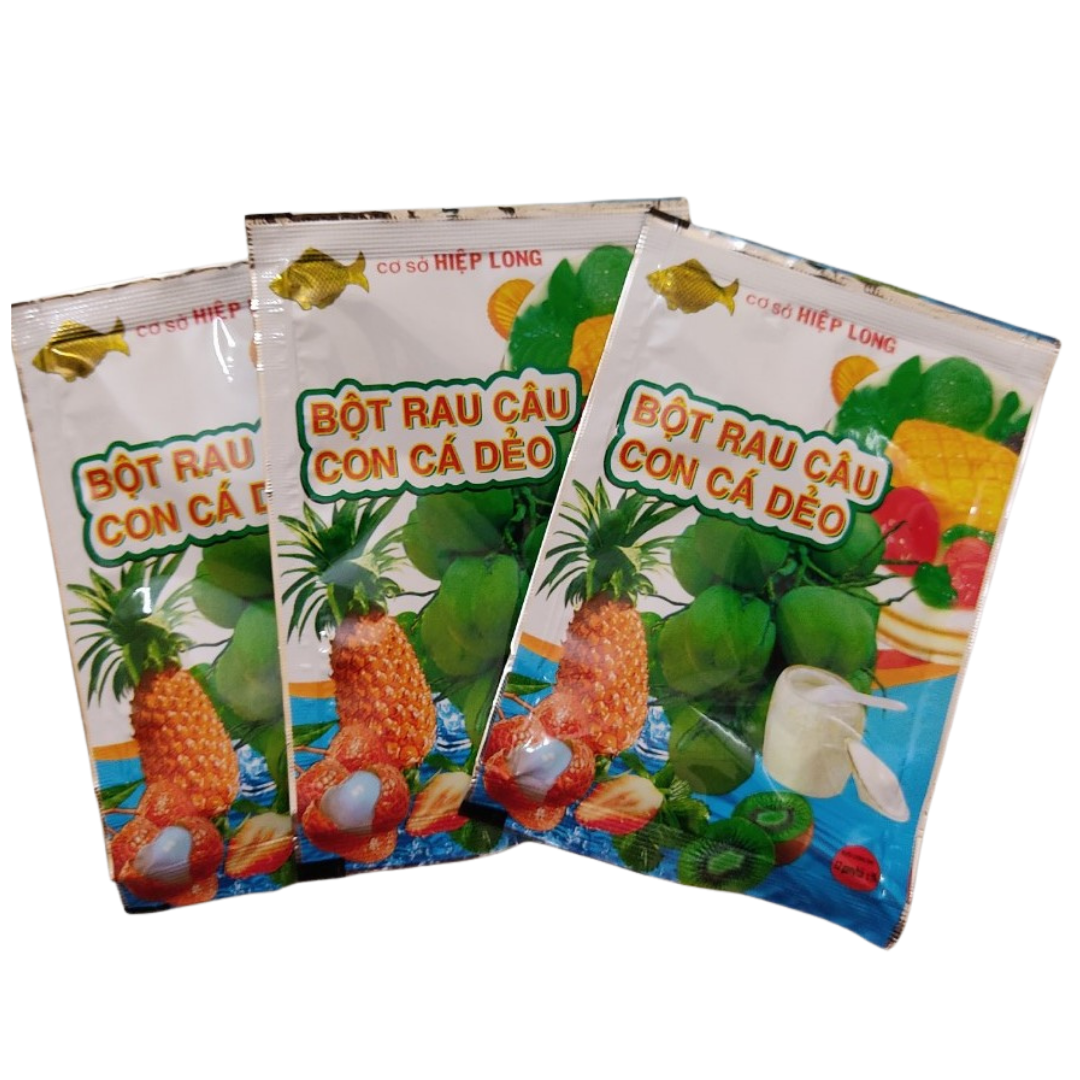 Bộ 03 Gói Bột Rau Câu Con Cá Dẻo (1 gói x 12g)