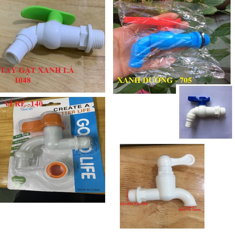 VÒI XẢ NƯỚC TAY GẠT NHỰA, VÒI XẢ RUMINE. DIY705.140.1048